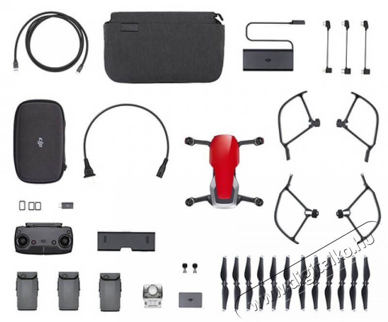 DJI Mavic Air Flame Red drón - piros Újdonságok - Új termékek - 336335