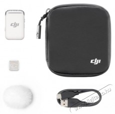 DJI Mic 2 (1 TX, Platinum White) Fotó-Videó kiegészítők - Mikrofon - Fotó-videó mikrofon - 524640