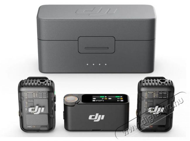 DJI Mic 2 (2 TX + 1 RX + Charging Case) Fotó-Videó kiegészítők - Mikrofon - Fotó-videó mikrofon - 524643