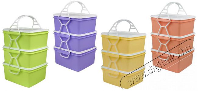 DK PLAST 3 × 1,4 l - négyzet Konyhai termékek - Edény - Ételtároló - 527134