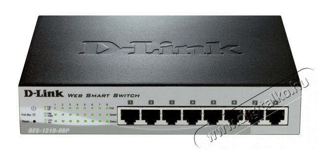 D-Link DES-1210-08P 8-port 10/100 Smart PoE Switch Iroda és számítástechnika - Hálózat - Switch - 308741