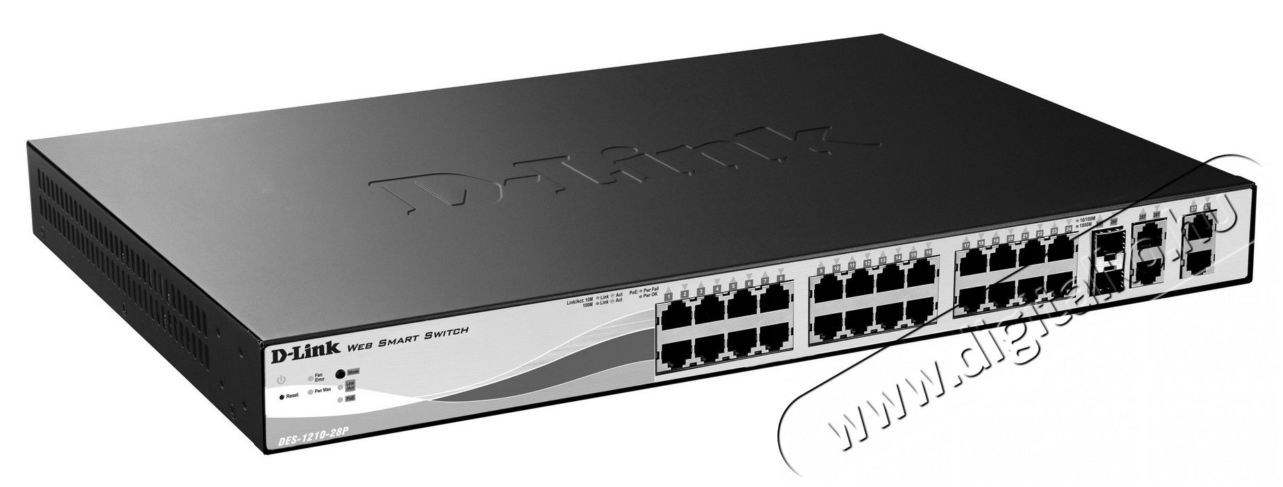D-Link DES-1210-28P 24-port 10/100 Smart Switch + 2 Combo 1000BaseT/SFP + 2 Gigabit Iroda és számítástechnika - Hálózat - Switch - 308743
