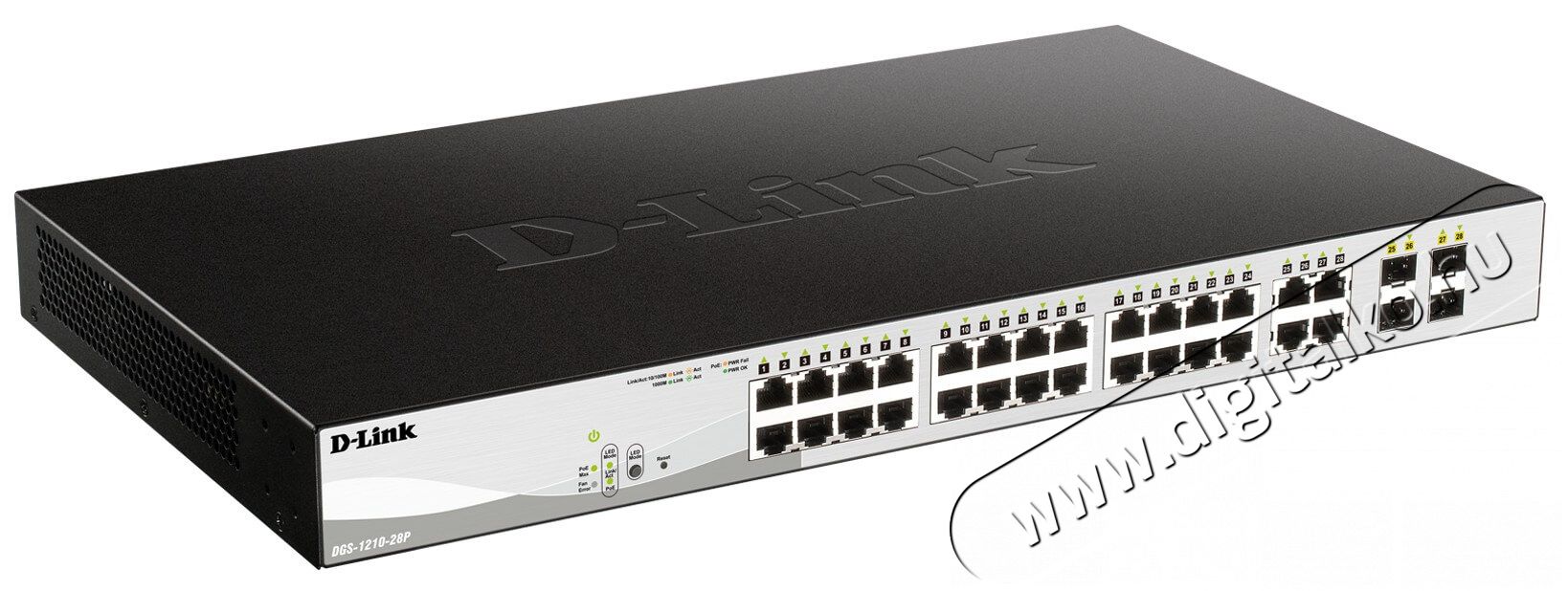 D-Link DGS-1210-28P 24port GbE LAN 4x Gigabit SFP port PoE Smart switch Iroda és számítástechnika - Hálózat - Switch - 332502