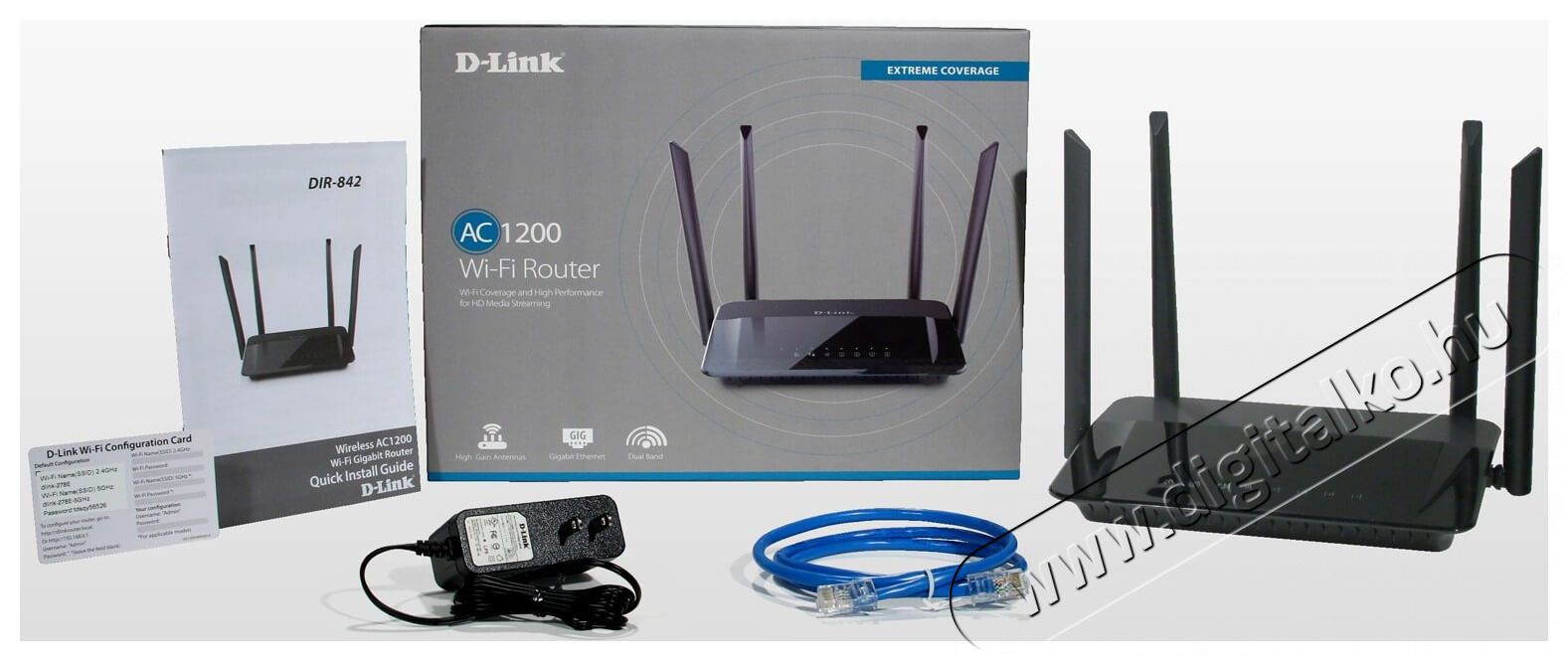 D-Link Wireless AC1200 Router w/ 4 port Gb Switch Iroda és számítástechnika - Hálózat - Router - 346117