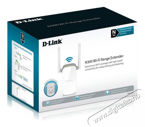 D-Link Wireless Range Extender N300 With 10/100 po Iroda és számítástechnika - Hálózat - Lefedettségnövelő / jeltovábbító - 341285