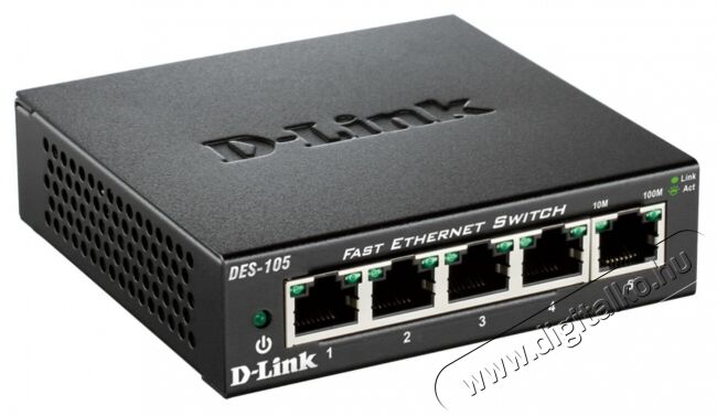 D-Link DLKDES-105/E 5 portos fémházas gyors Ethernet Switch Iroda és számítástechnika - Hálózat - Switch - 320844