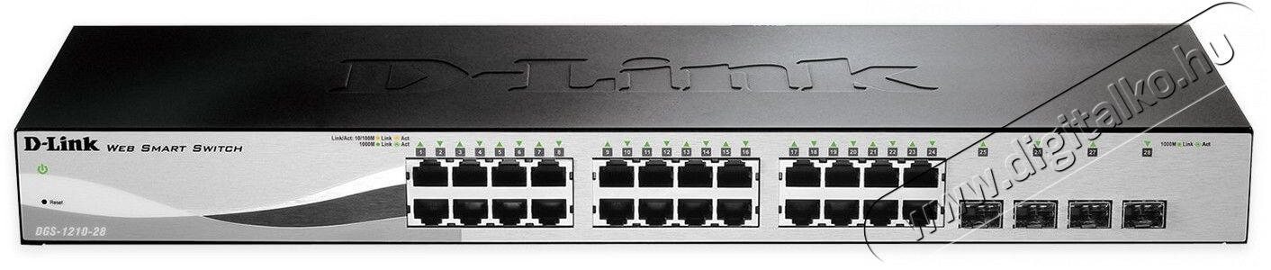 D-Link DGS-1210-28 24port GbE LAN 4x Gigabit SFP port Smart Switch Iroda és számítástechnika - Hálózat - Switch - 332500
