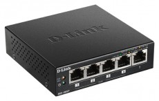 DLINK Switch 5x1000Mbps (4xPOE+) Fémházas Asztali, DGS-1005P/E Iroda és számítástechnika - Hálózat - Switch - 486510