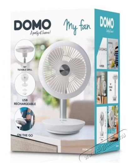 Domo DO8147 MyFan Asztali és hordozható akkumulátoros ventillátor Háztartás / Otthon / Kültér - Ventilátor / Légkondicionáló - Asztali ventilátor - 359786
