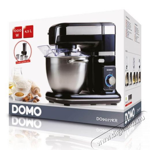 Domo DO9077KR konyhai robotgép - fekete Konyhai termékek - Konyhai kisgép (előkészítés / feldolgozás) - Konyhai robotgép - 334301