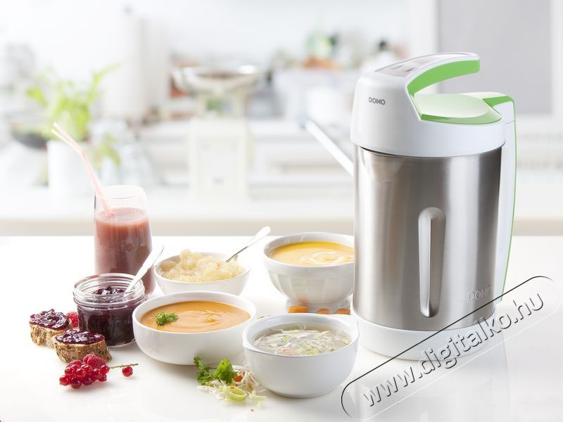 Domo DO705BL leveskészítő gép és turmix 2 literes Konyhai termékek - Konyhai kisgép (sütés / főzés / hűtés / ételkészítés) - Légkeveréses főzőgép / elektromos kukta / multifunkciós sütő - 334725