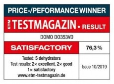Domo DO353VD profi gyümölcs és zöldség aszaló gép Konyhai termékek - Konyhai kisgép (sütés / főzés / hűtés / ételkészítés) - Gyümölcsaszaló - 370368