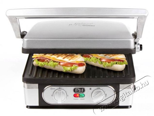 Domo DO9051G asztali és kontakt grill sütő 2 az 1-ben Konyhai termékek - Konyhai kisgép (sütés / főzés / hűtés / ételkészítés) - Kontakt grill sütő / sütőlap - 310506