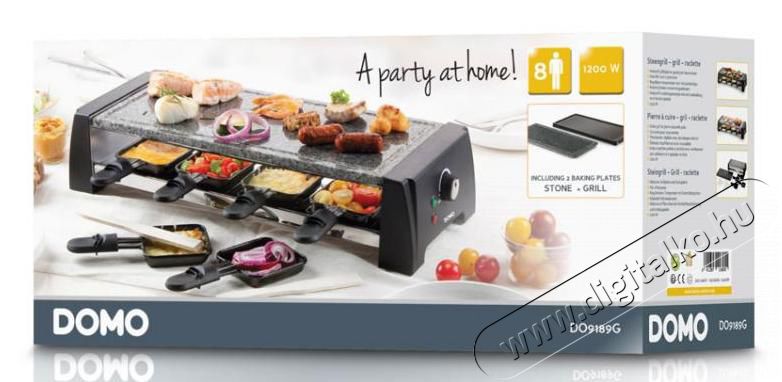 Domo DO9189G kőgrill-, grill- és rakletsütő 2 sütő felülettel Konyhai termékek - Konyhai kisgép (sütés / főzés / hűtés / ételkészítés) - Kontakt grill sütő / sütőlap - 332245