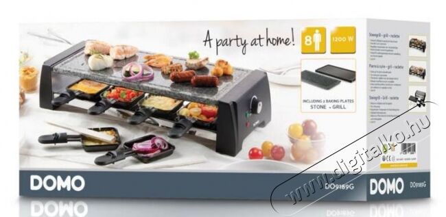 Domo DO9189G kőgrill-, grill- és rakletsütő 2 sütő felülettel Konyhai termékek - Konyhai kisgép (sütés / főzés / hűtés / ételkészítés) - Kontakt grill sütő / sütőlap - 332245