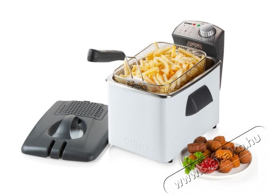 Domo DO519FR fritőz olajsütő 4,5 literes, 3 fűtőkörrel Konyhai termékek - Konyhai kisgép (sütés / főzés / hűtés / ételkészítés) - Olajsütő - 351536