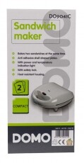 Domo DO9041C melegszendvics sütő Konyhai termékek - Konyhai kisgép (sütés / főzés / hűtés / ételkészítés) - Melegszendvics / gofri sütő - 315664