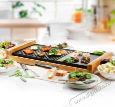 Domo DO8311TP Teppanyaki bambusz elektromos grill sütő Konyhai termékek - Konyhai kisgép (sütés / főzés / hűtés / ételkészítés) - Kontakt grill sütő / sütőlap - 373161