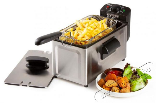 Domo DO535FR olajsütő fritőz 3 literes, rozsdamentes Konyhai termékek - Konyhai kisgép (sütés / főzés / hűtés / ételkészítés) - Olajsütő - 373154