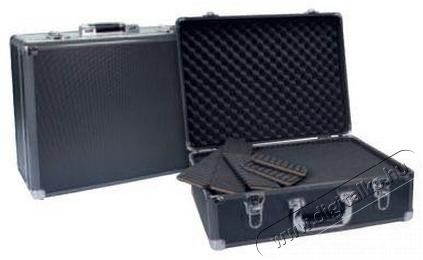 Dörr Aluminium Case Black 48 alukoffer előmetszett szivacsbetéttel és elválasztókkal - fekete Fotó-Videó kiegészítők - Fotó-videó táska / tok - Bőrönd / koffer - 301518