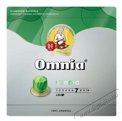 Douwe Egberts Omnia Crema NCC Nespresso kompatibilis 20 db kávékapszula Konyhai termékek - Kávéfőző / kávéörlő / kiegészítő - Kávé kapszula / pod / szemes / őrölt kávé - 478494