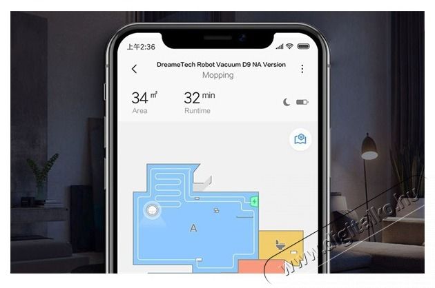 DREAME Xiaomi D9 Pro Smart feh&eacute;r robotporsz&iacute;v&oacute; H&aacute;ztart&aacute;s / Otthon / K&uuml;lt&eacute;r - Porsz&iacute;v&oacute; / takar&iacute;t&oacute;g&eacute;p - Robotporsz&iacute;v&oacute; - 427476