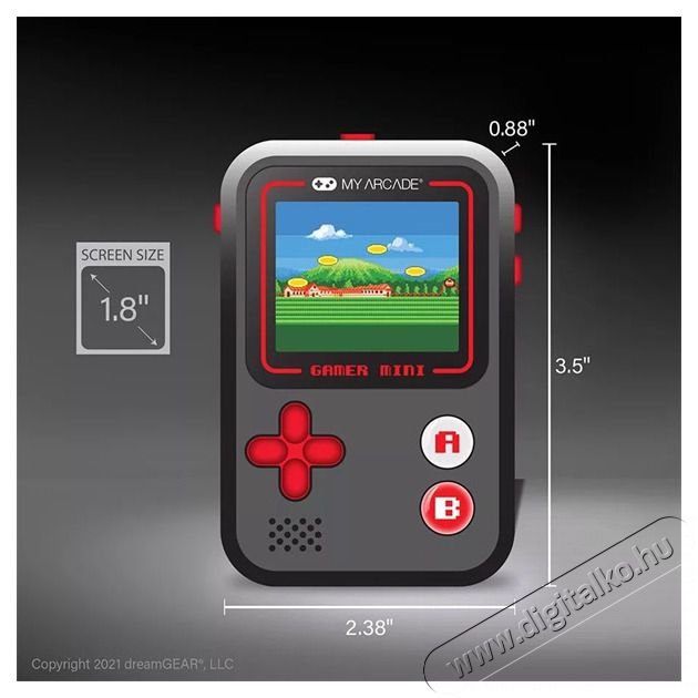 DREAMGEAR My Arcade DGUN-3925 Gamer Mini Classic 160in1 fekete-piros hordozhat&oacute; k&eacute;zikonzol Iroda &eacute;s sz&aacute;m&iacute;t&aacute;stechnika - J&aacute;t&eacute;k konzol - Kontroller - 499117