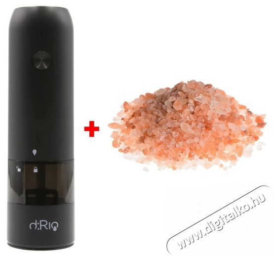 DRIO AKU Elektromos só- és borsőrlő - fekete Konyhai termékek - Konyhai eszköz - Só és bors örlő - 527163