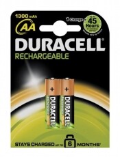 Duracell AA akkumulátor elem 2 db (1300 mAh) Akkuk és töltők - Elem méretű akku és töltő - Akku - 338421