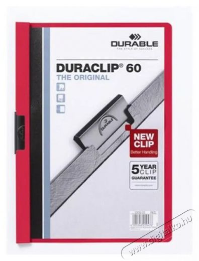 DURABLE Duraclip A4 60lapos piros clip-mappa Iroda és számítástechnika - Nyomtató - Kiegészítő - 391799