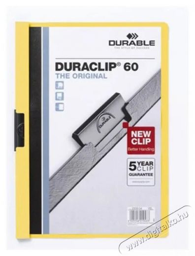 DURABLE Duraclip A4 60lapos sárga clip-mappa Iroda és számítástechnika - Nyomtató - Kiegészítő - 391798