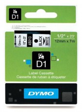 DYMO D1 12mmx7m fehér/fekete feliratozógép szalag Iroda és számítástechnika - Egyéb számítástechnikai termék - 442135