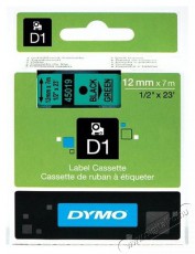 DYMO D1 12mmx7m fekete/zöld feliratozógép szalag Iroda és számítástechnika - Egyéb számítástechnikai termék - 453690