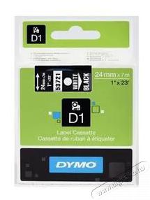 DYMO D1 24mmx7m fekete/fehér feliratozógép szalag Iroda és számítástechnika - Címkenyomtató - Szalag címkenyomtatóhoz - 438801