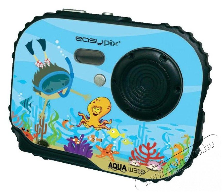 EasyPix W318 Aqua Bubble Bob vízálló gyermek digitális fényképezőgép Fényképezőgép / kamera - Kompakt fényképezőgép - Gyerek fényképezőgép - 277785