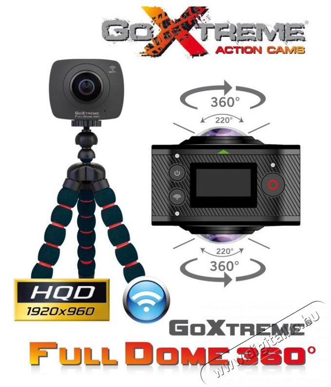 EasyPix GoXtreme FullDome 360 Panoráma és virtuális valóság kamera Fényképezőgép / kamera - Sport kamera - 1080p Full HD felbontású - 318261