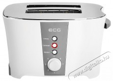 ECG ST818 Kenyérpiritó 2 szeletes flexibilis fémráccsal Konyhai termékek - Konyhai kisgép (sütés / főzés / hűtés / ételkészítés) - Kenyérpirító - 399584