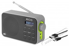 ECG RD 110 DAB Black DAB+/FM rádió Audio-Video / Hifi / Multimédia - Rádió / órás rádió - Hordozható, zseb-, táska rádió - 399524