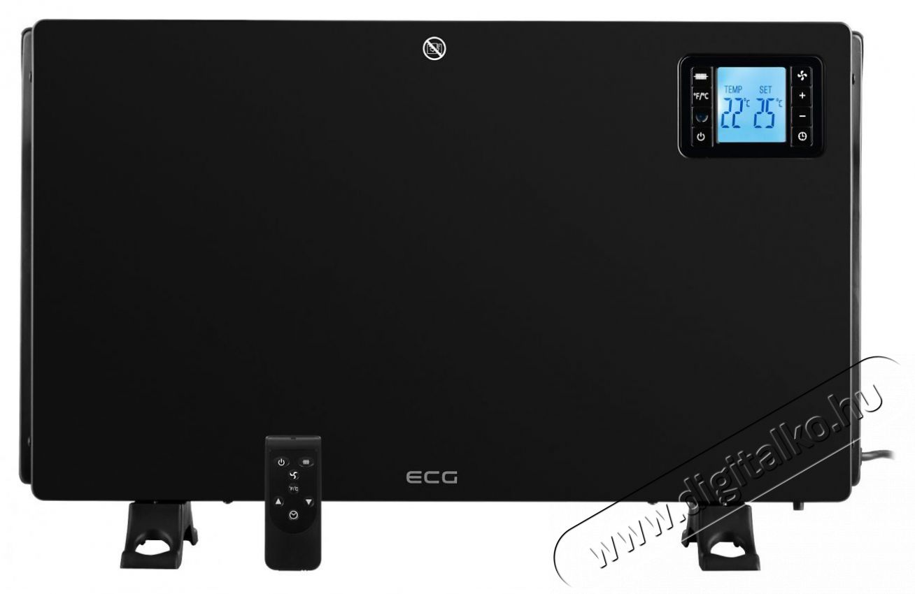 ECG TK 2080 DR Black Szabadon &aacute;ll&oacute; meleg levegős konvektor H&aacute;ztart&aacute;s / Otthon / K&uuml;lt&eacute;r - Fűt&eacute;s - Konvektor - 399594