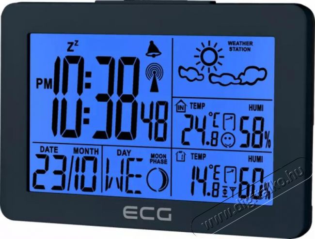 ECG MS 200 Grey Időjárásjelző állomás Háztartás / Otthon / Kültér - Lakásfelszerelés - Időjárás állomás - 399477