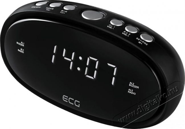 ECG RB-010 Black Rádiós ébresztőóra Audio-Video / Hifi / Multimédia - Rádió / órás rádió - Ébresztőórás rádió - 399521