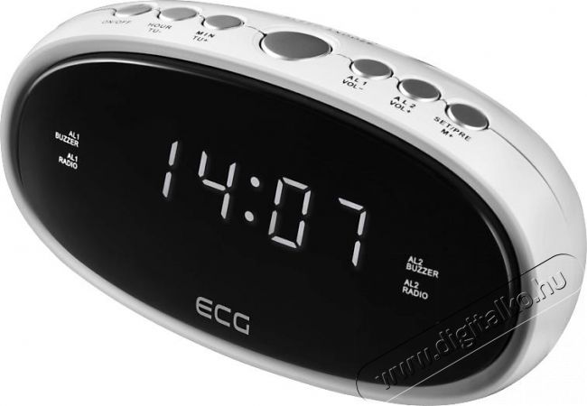 ECG RB-010 White Rádiós ébresztőóra Audio-Video / Hifi / Multimédia - Rádió / órás rádió - Ébresztőórás rádió - 399522
