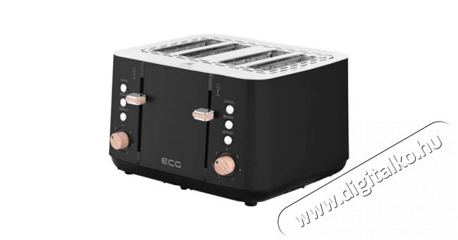 ECG ST 4768 Timber Black Kenyérpirító Konyhai termékek - Konyhai kisgép (sütés / főzés / hűtés / ételkészítés) - Kenyérpirító - 491286