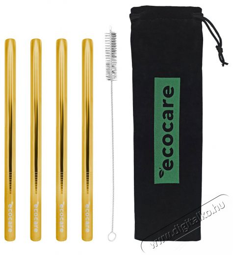 ECOCARE Fém szívószál Maxi 12 mm Gold 4 db-os készlet Konyhai termékek - Konyhai eszköz - Egyéb konyhai eszköz - 524680