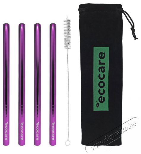 ECOCARE Fém szívószál Maxi 12 mm Purple 4 db-os készlet Konyhai termékek - Konyhai eszköz - Egyéb konyhai eszköz - 524681