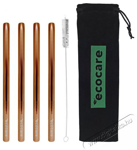 ECOCARE Fém szívószál Maxi 12 mm Rose Gold 4 db-os készlet Konyhai termékek - Konyhai eszköz - Egyéb konyhai eszköz - 524682