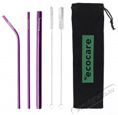 ECOCARE Környezetbarát fém szívószál készlet Lila Konyhai termékek - Konyhai eszköz - Egyéb konyhai eszköz - 524688