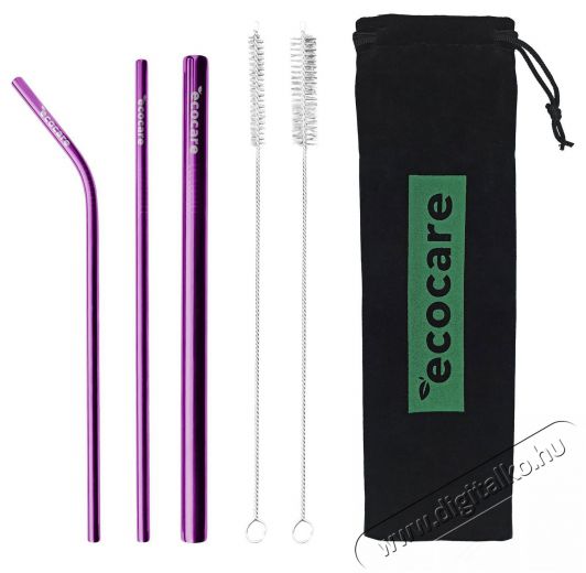 ECOCARE Környezetbarát fém szívószál készlet Lila Konyhai termékek - Konyhai eszköz - Egyéb konyhai eszköz - 524688