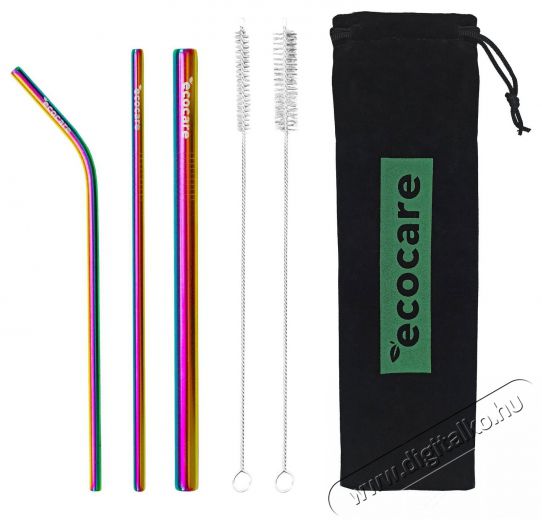 ECOCARE Környezetbarát fém szívószál készlet szivárvány Konyhai termékek - Konyhai eszköz - Egyéb konyhai eszköz - 524690