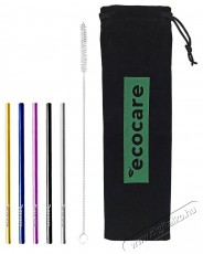 ECOCARE Környezetbarát fém szívószál, színkeverék, 16x0,6 cm, 5 db Konyhai termékek - Konyhai eszköz - Egyéb konyhai eszköz - 524692
